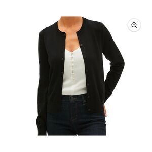 Banana Republic Factory Premium Luxe Yarn Black Cardigan Size Small Petite